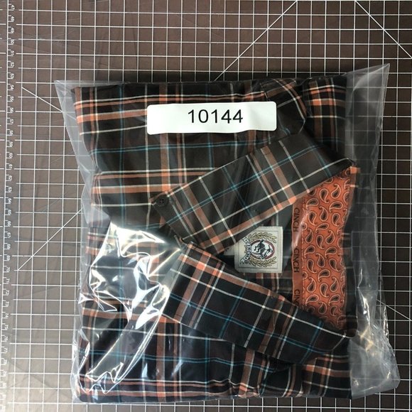 Cinch Western Shirt L Large Button Up Long Sleeve Flip Cuff Plaid Logo Men's - Picture 12 of 12